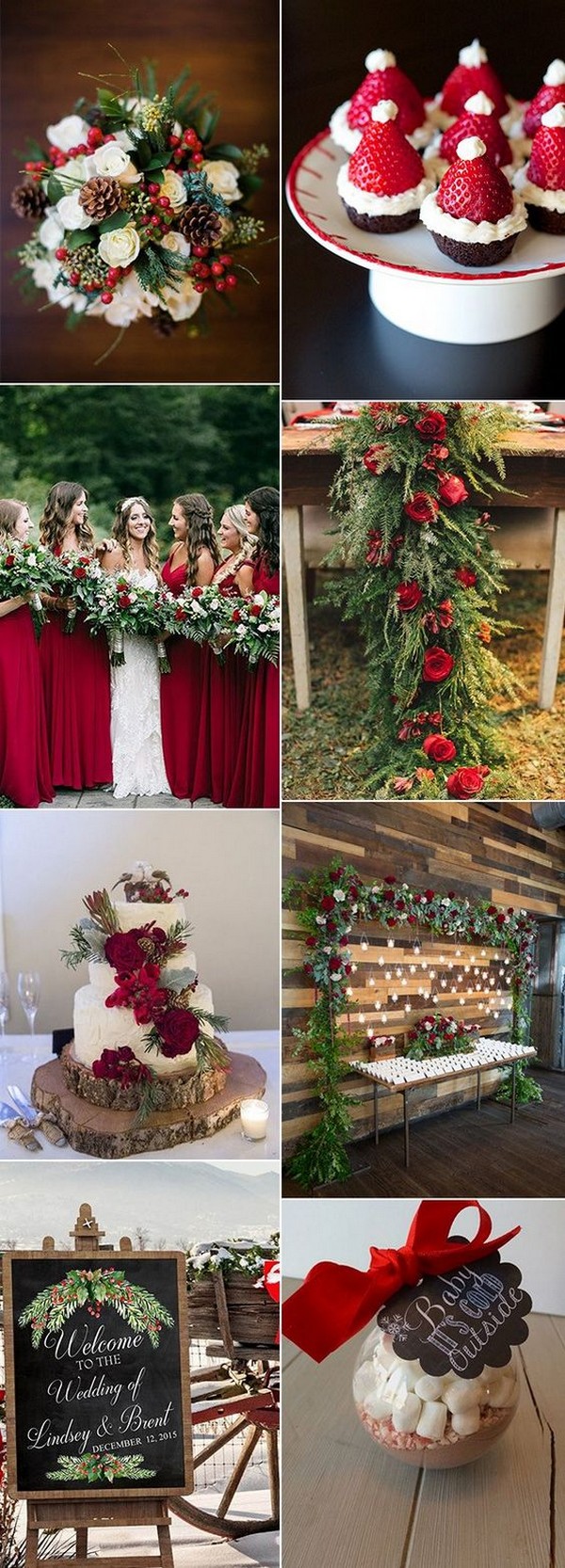 Christmas themed wedding ideas for winter