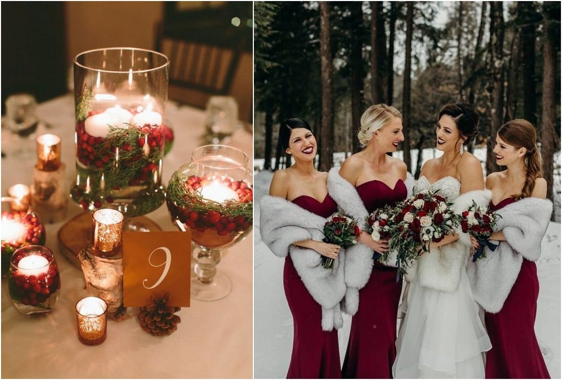 Christmas winter wedding ideas - winter, winter wedding, winter wedding ideas