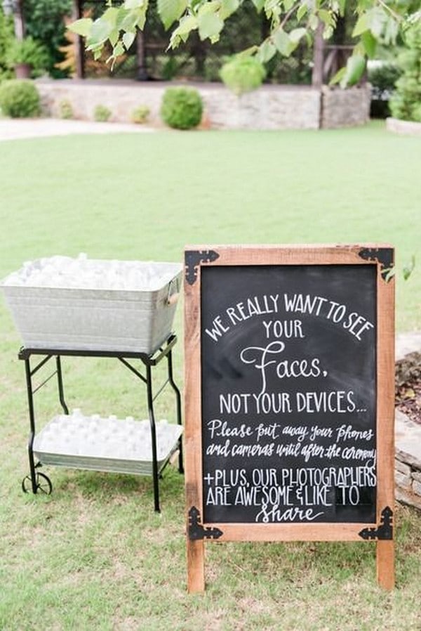 Funny wedding ceremony sign chalkboard wedding ceremony sign