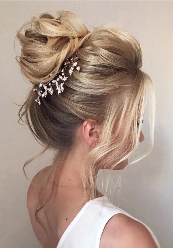 20 High Bun Wedding Updo Hairstyles For Long Hair 20 High Bun Wedding Updo Hairstyles For Long Hair