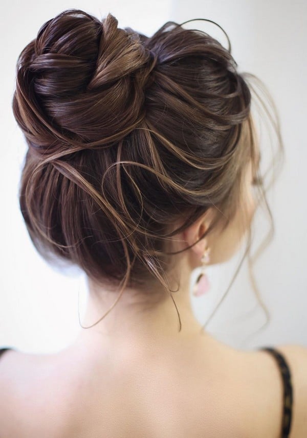 High updo wedding hairstyles for long hair lenabogucharskaya