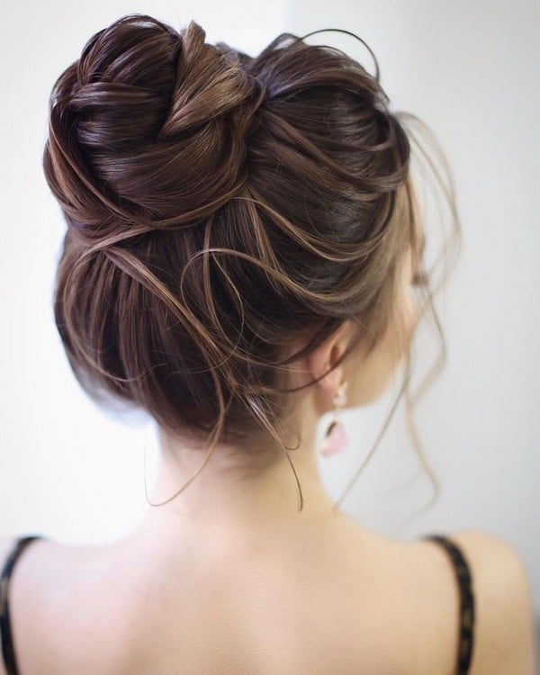 High updo wedding hairstyles for long hair lenabogucharskaya 1