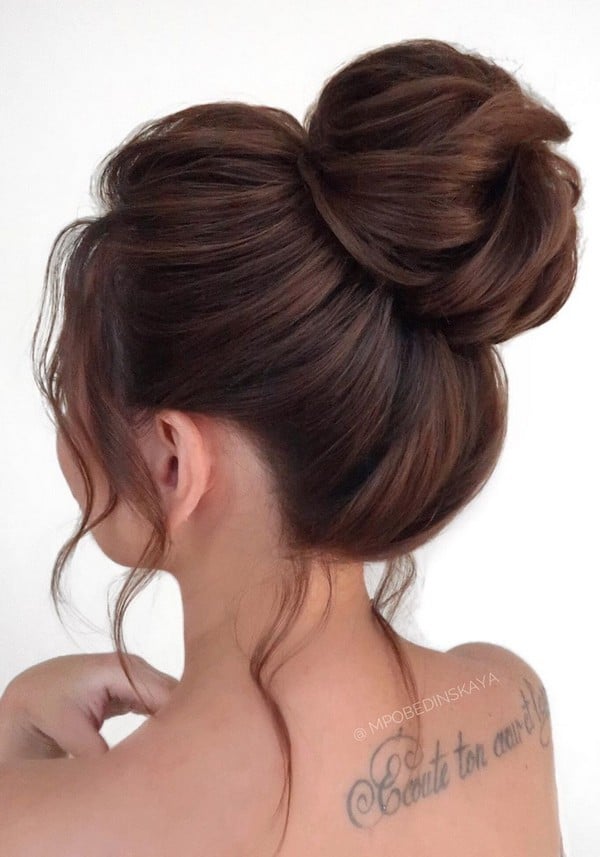 High updo wedding hairstyles for long hair mpobedinskaya