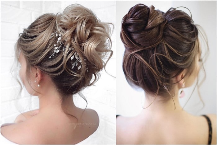 20 High Bun Wedding Updo Hairstyles For Long Hair Oh The