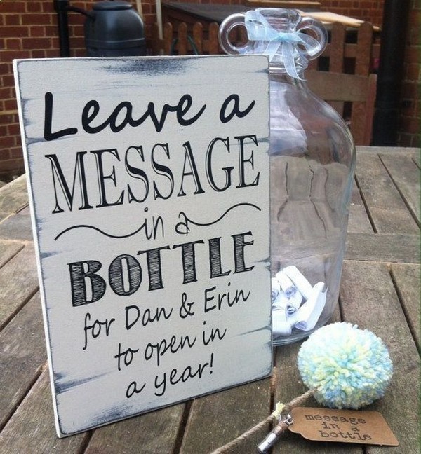 Messages in a bottle what a cute diy wedding idea