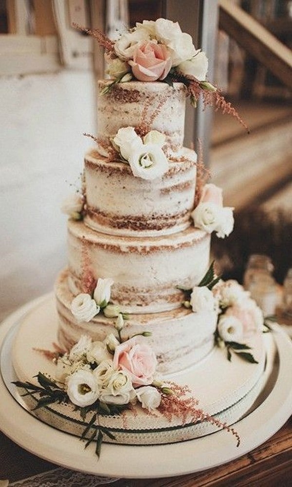 Rustic wedding cake ideas - rustic weddings, country wedding cake ideas, naked wedding cakes