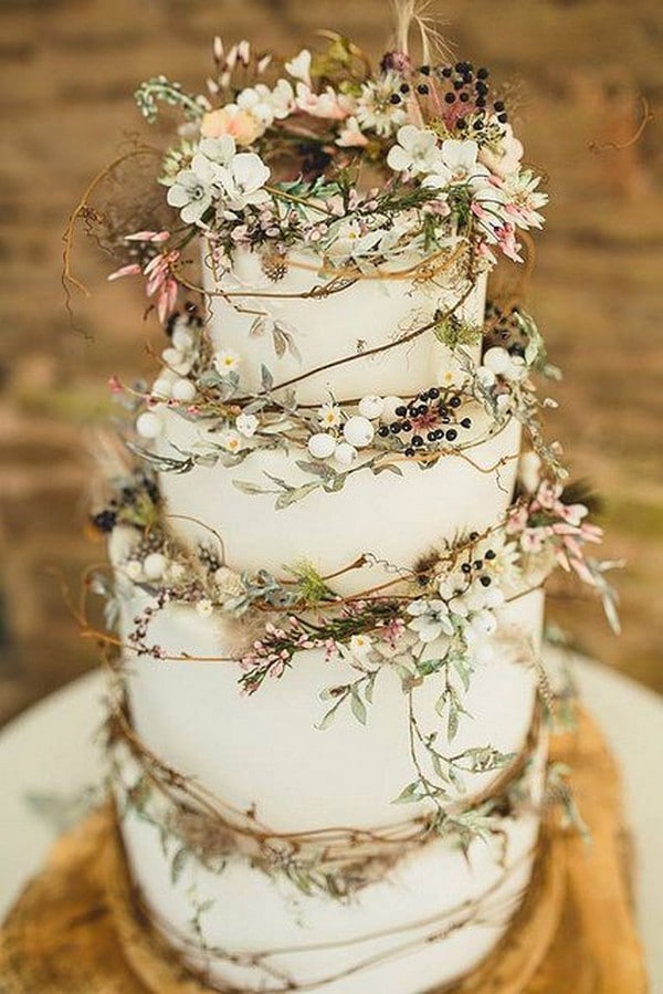 Rustic wedding cake ideas - rustic weddings, country wedding cake ideas, naked wedding cakes