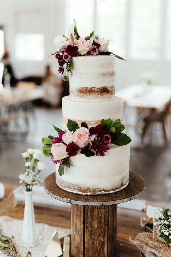 Rustic wedding cake ideas - rustic weddings, country wedding cake ideas, naked wedding cakes