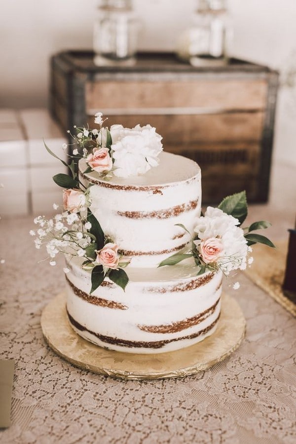 Rustic wedding cake ideas - rustic weddings, country wedding cake ideas, naked wedding cakes