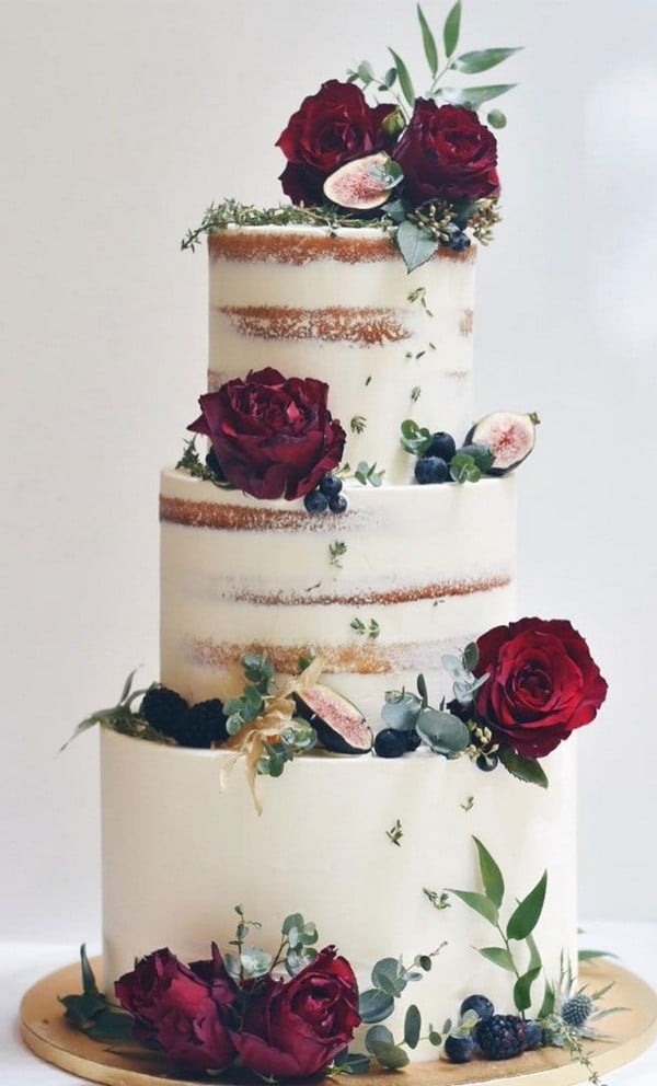 Rustic wedding cake ideas - rustic weddings, country wedding cake ideas, naked wedding cakes