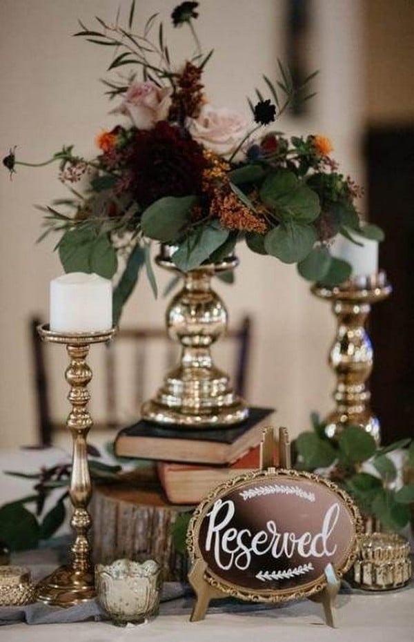 Vintage Wedding Centerpieces Books Floral Arrangements