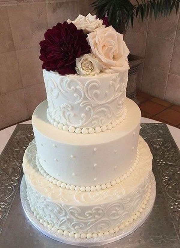 Vintage wedding cakes - vintage wedding, pearls, blush pink