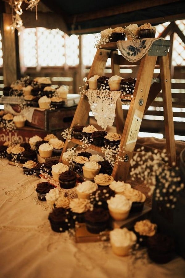 Wooden Wedding Cupcake Display Ladder