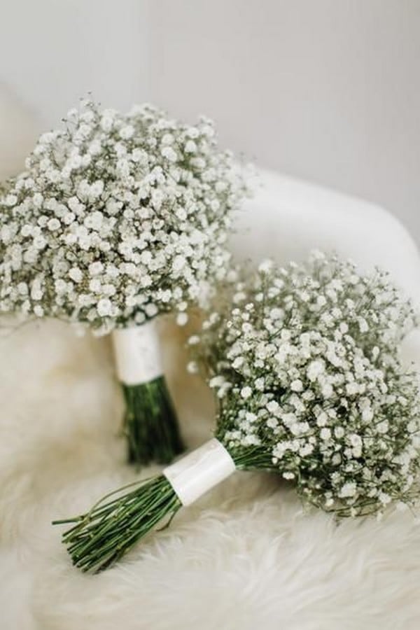 babys breath wedding bouquets