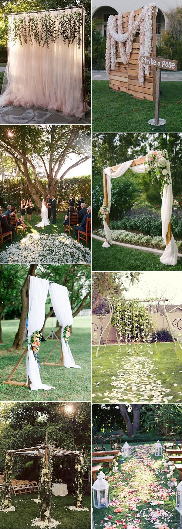 backyard wedding arch backdrop ideas