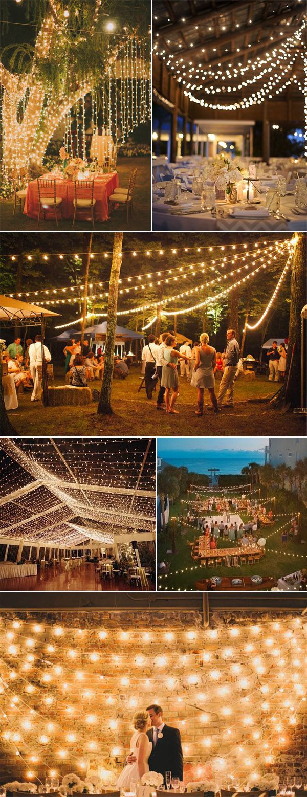 backyard wedding lighting ideas