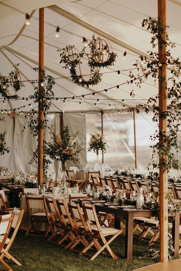 bohemian tented wedding reception decoration ideas