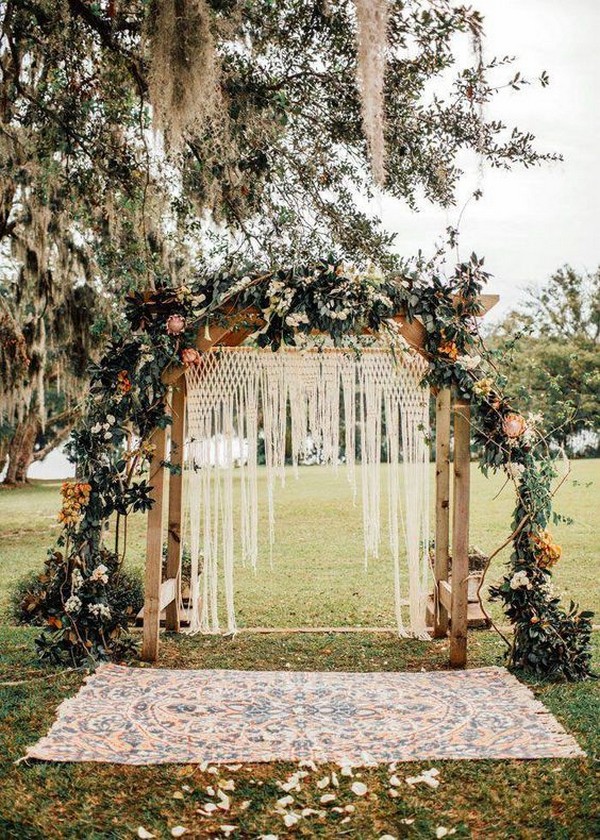 bohemian wedding arch decoration ideas