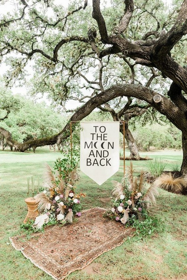 bohemian wedding ceremony decoration ideas