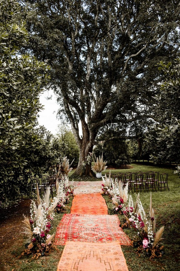 bohemian wedding ceremony idea