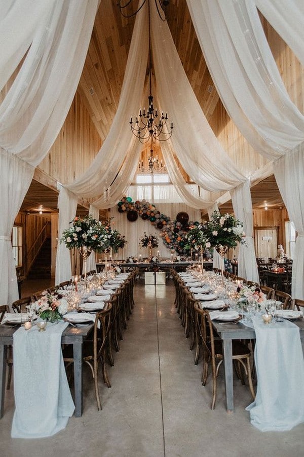 boho chic barn wedding reception decorations