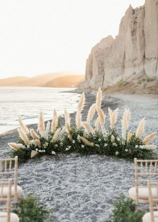 boho chic beach wedding ceremony ideas