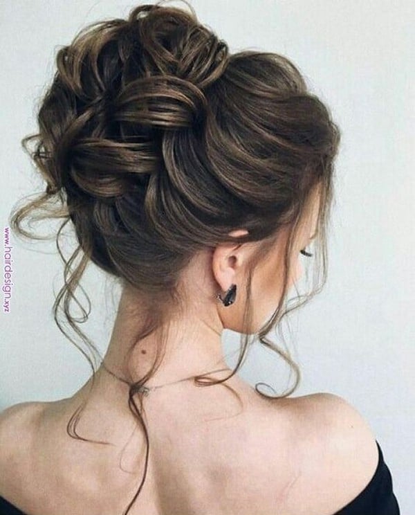 braided long wedding updo hairstyle