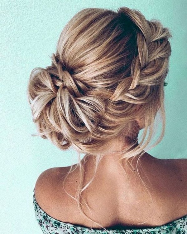 braided updo wedding hairstyle