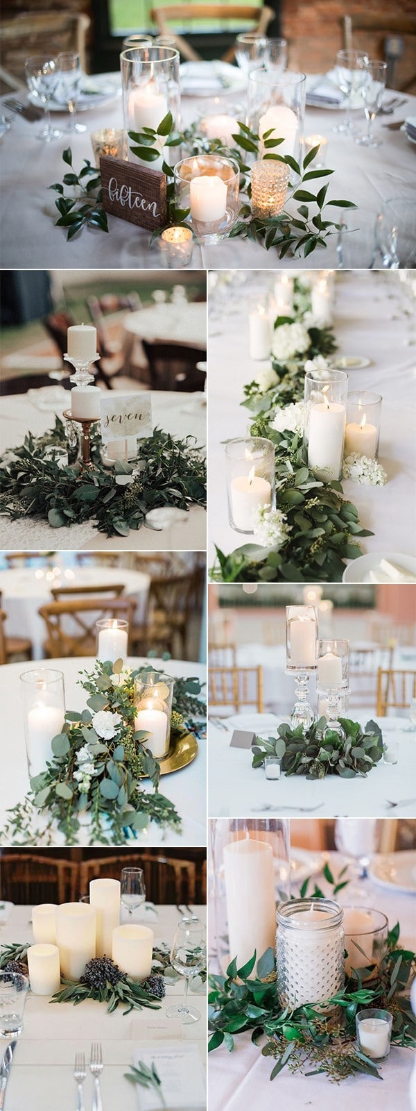 budget friendly elegant wedding centerpieces with candles