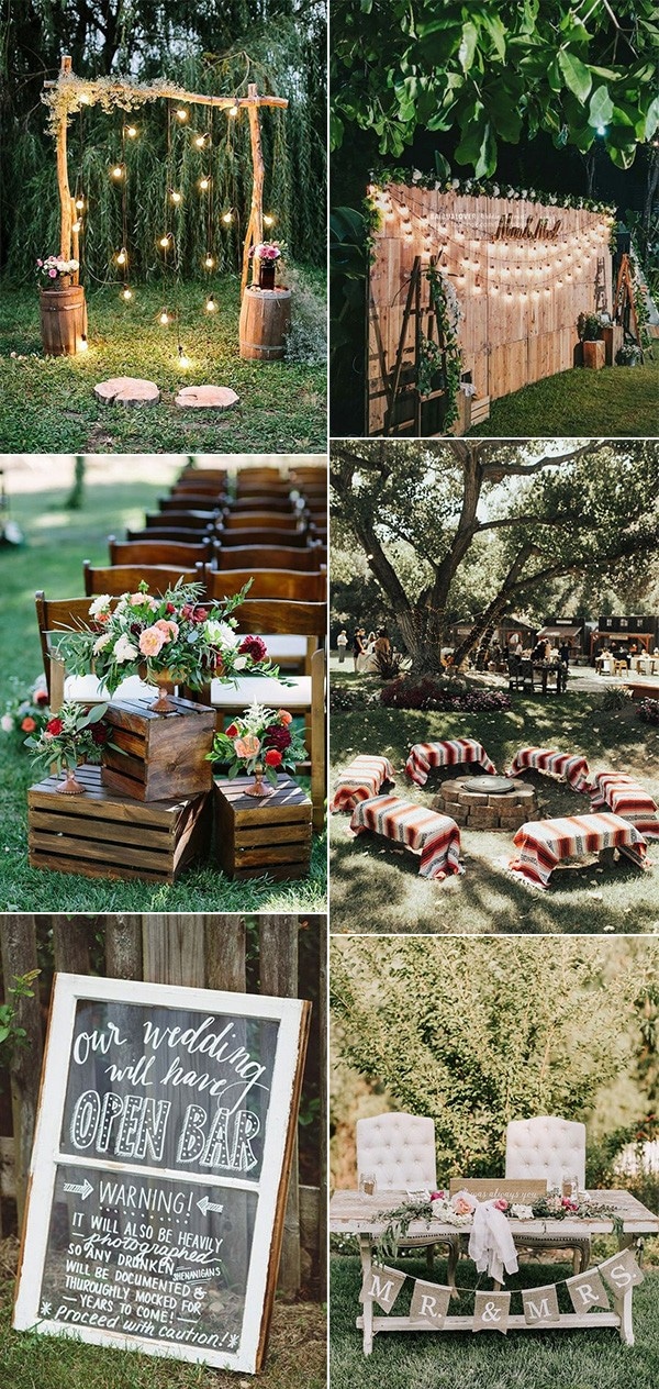 chic backyard wedding ideas on a budget