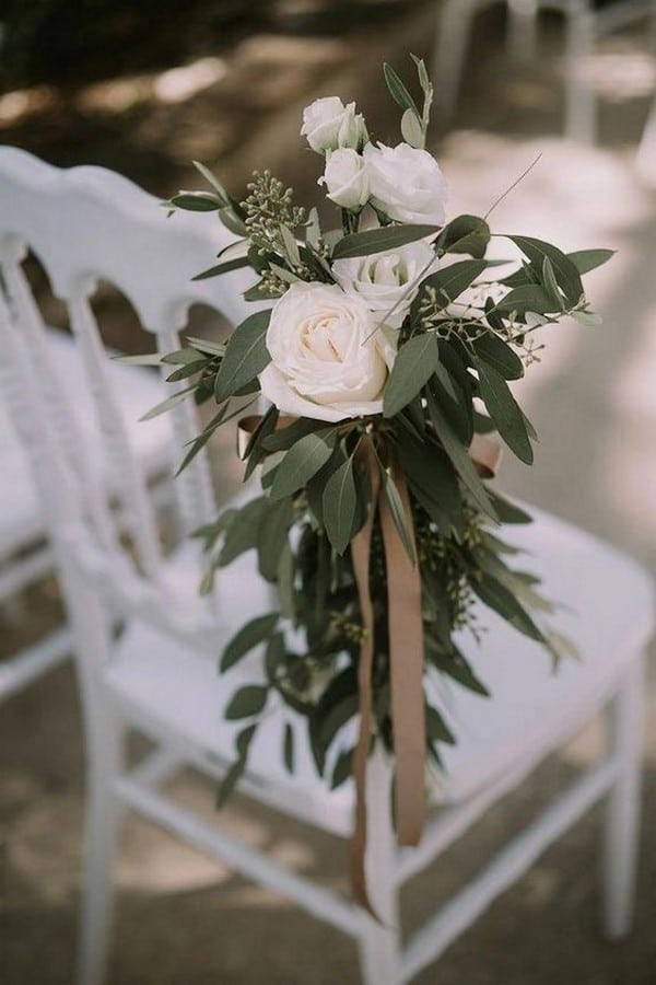 chic elegant outdoor wedding aisle decoration ideas