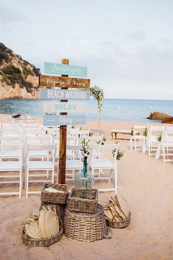 chic rustic beach wedding ceremony ideas
