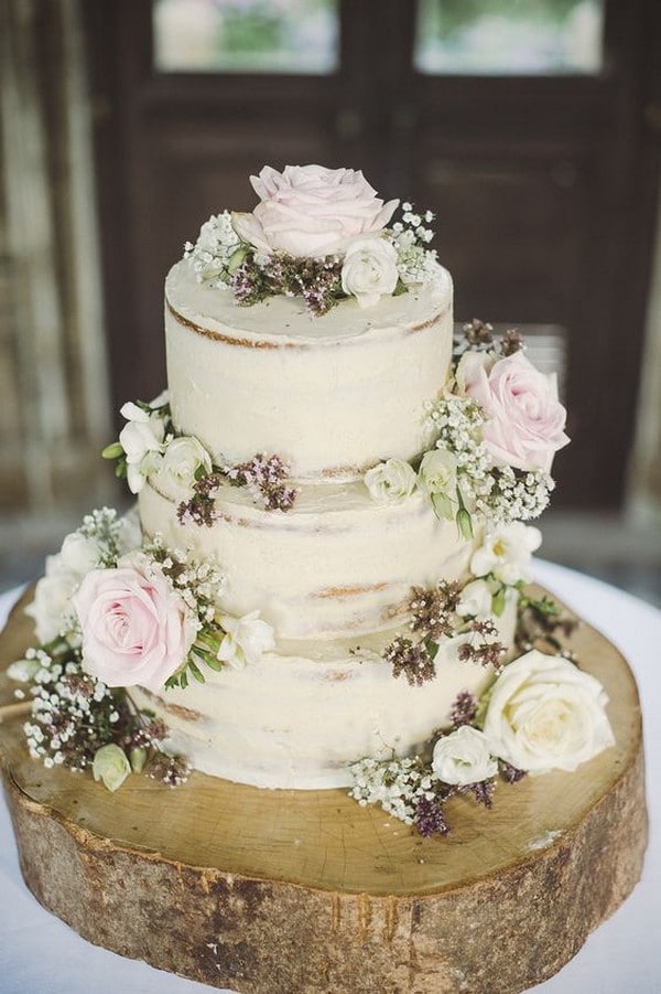chic rustic wedding cake ideas
