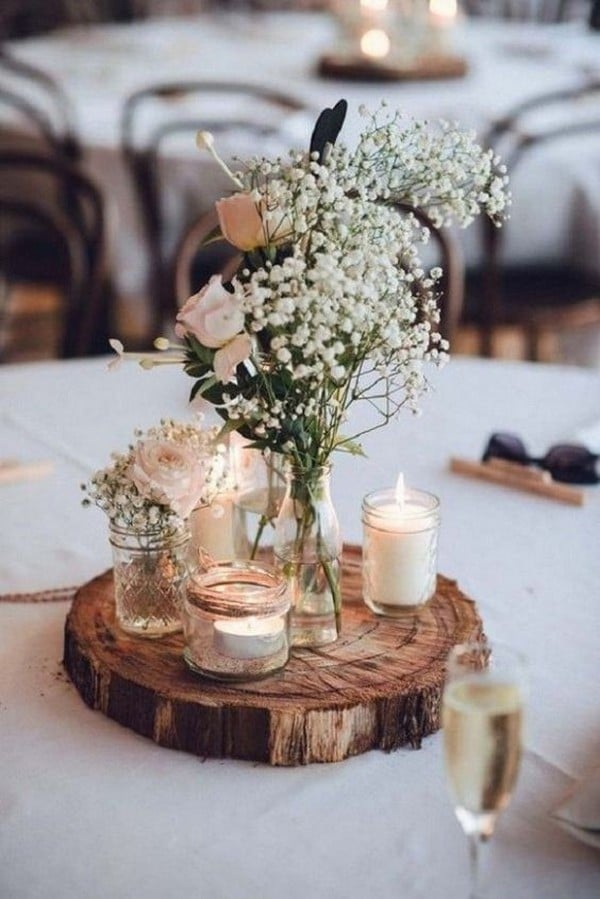 chic rustic wedding centerpiece ideas