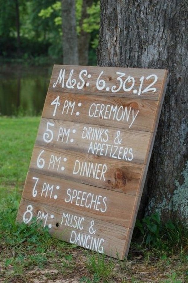 country wedding sign ideas on a budget