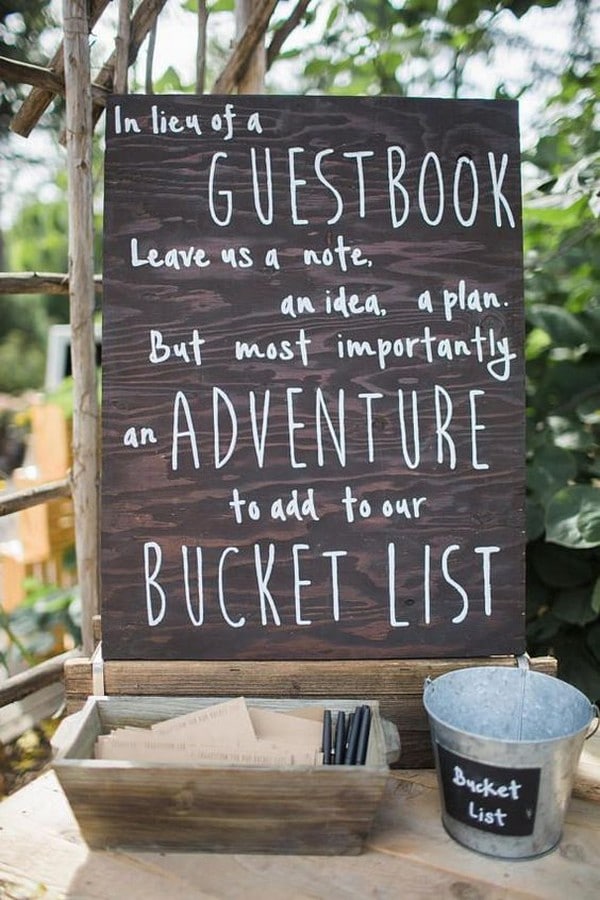 creative wedding guest book sign in ideas