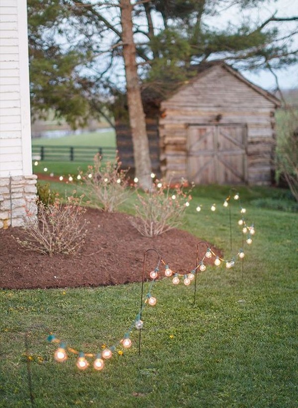 garden backyard wedding decoration ideas