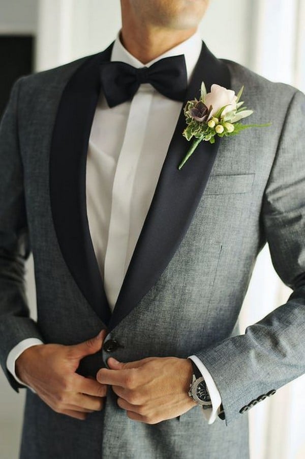 25 + Grooms Wedding Suit and Boutonniere Ideas - Oh The Wedding Day