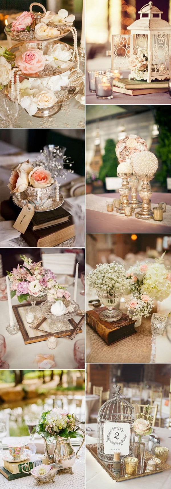 inspirational vintage wedding centerpieces ideas