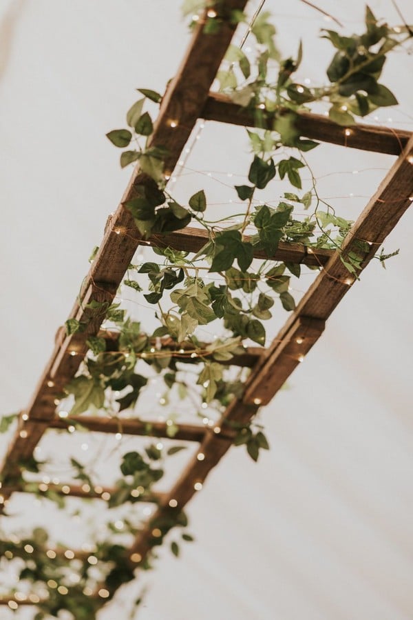 ladder greenery wedding decor