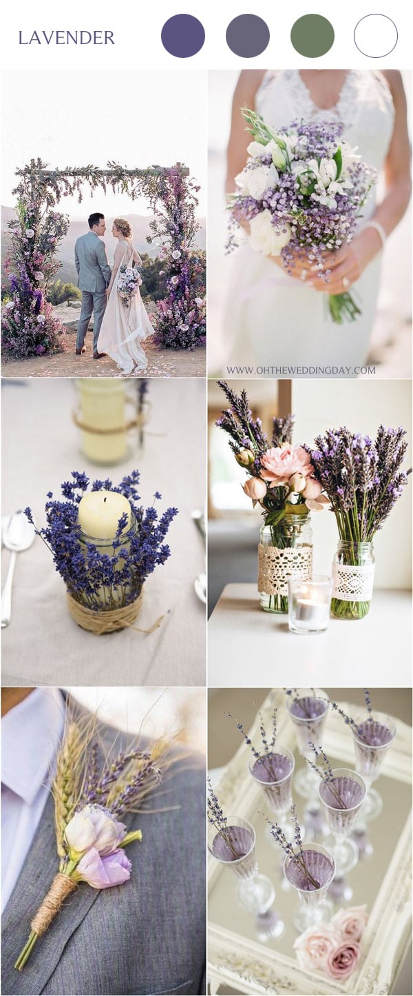 lavender wedding color ideas for spring purple wedding