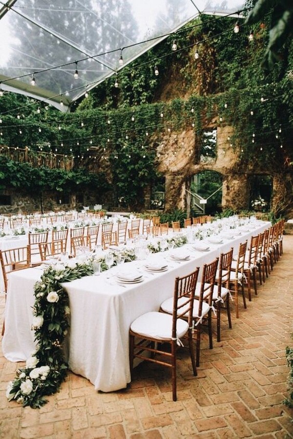 magical greenhouse winter wedding reception idea