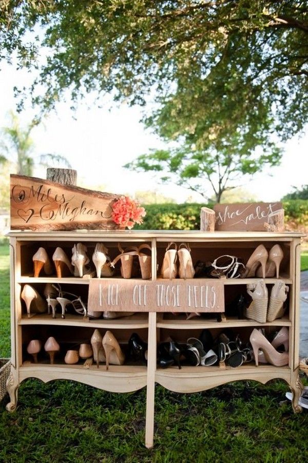outdoor garden keep the shoes wedding ideas