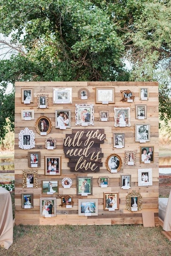 outdoor wedding decoration ideas with wooden pallets