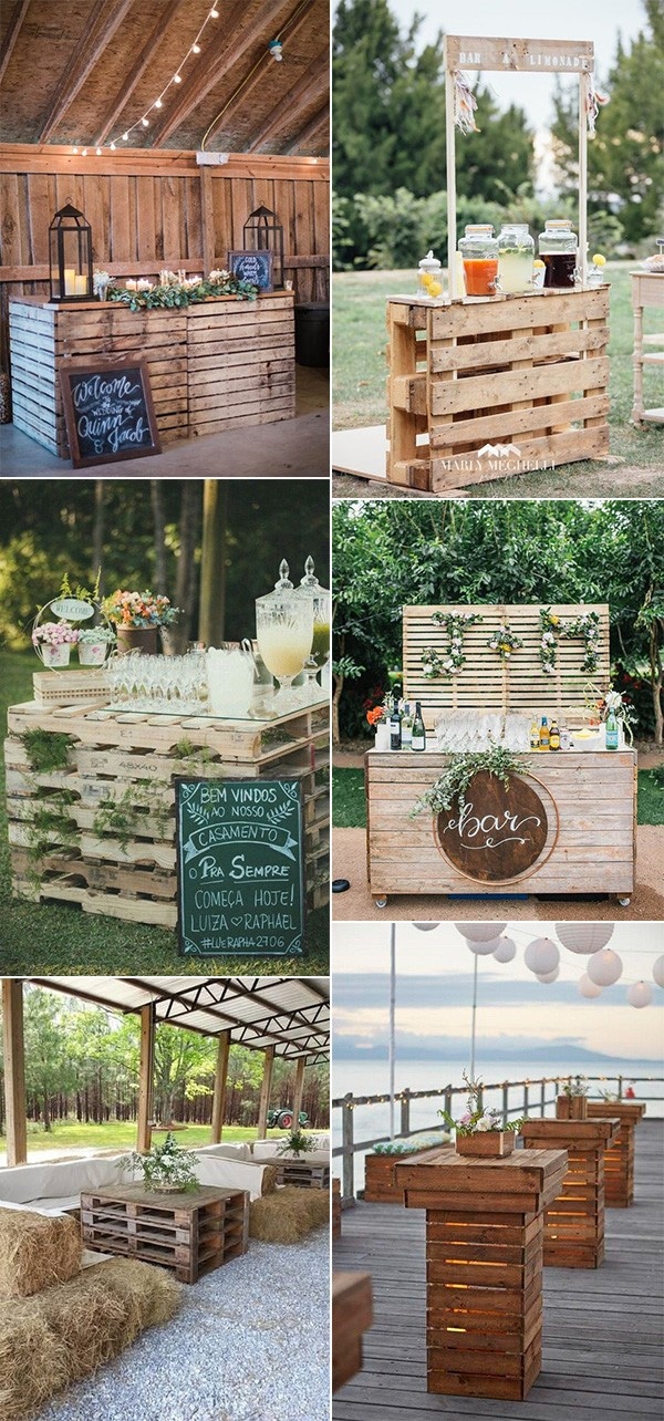 outdoor wedding reception ideas with wooden pallets