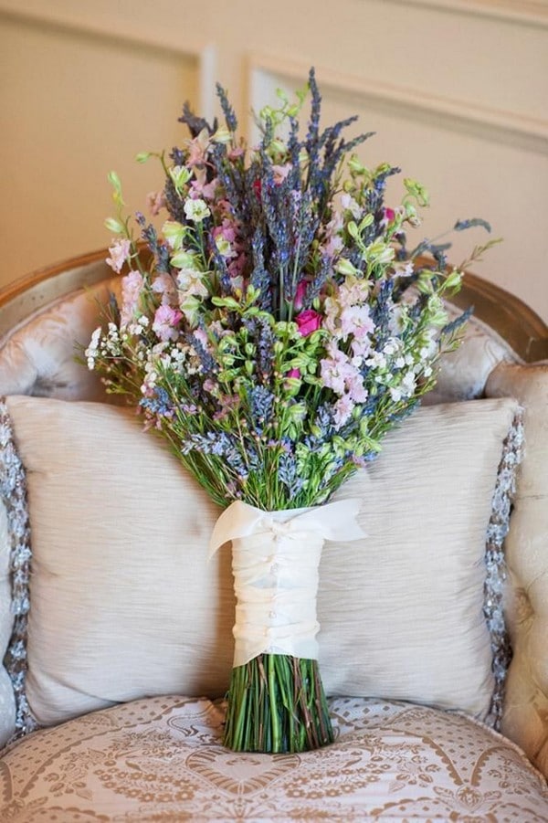 purple and pink wildflower bouquet