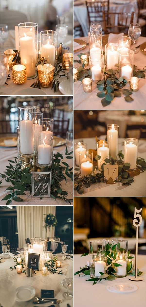 romantic wedding centerpiece ideas with candles