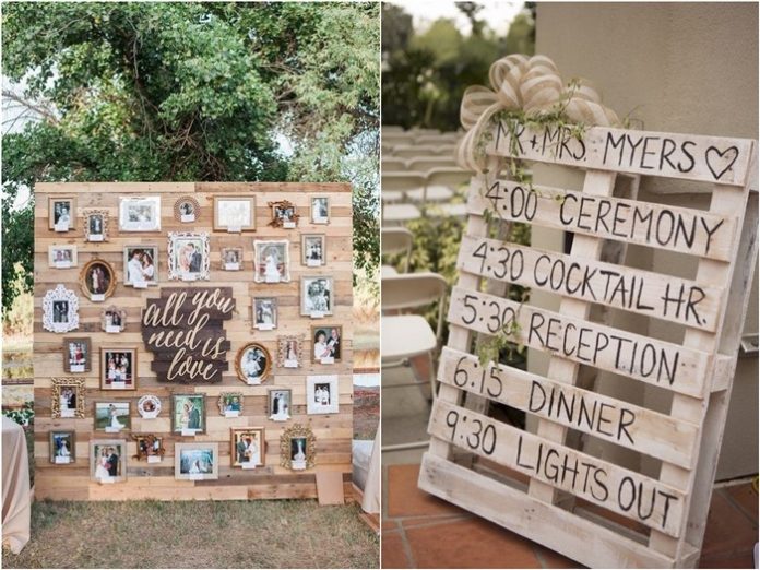 rustic country pallet wedding decoration ideas