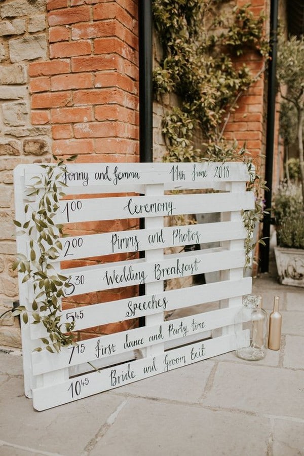 rustic diy wedding sign ideas