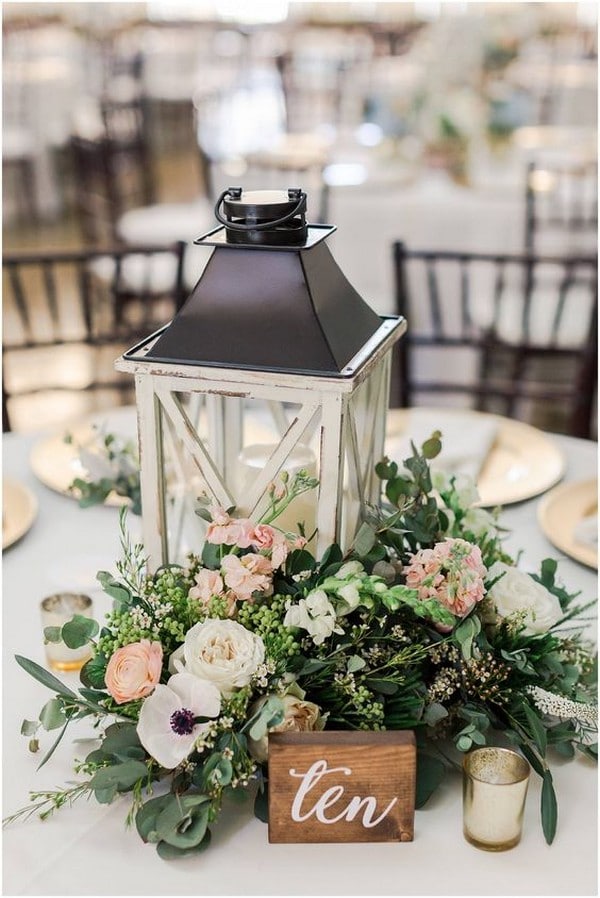 rustic lantern wedding centerpiece ideas